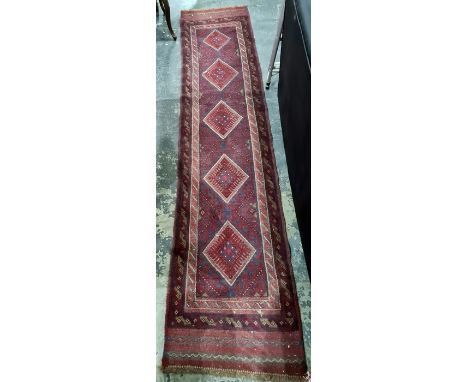 Gazak rug, 122cm x 118cm and a Meshwani runner, 266cm x 60cm (2) Condition ReportPlease see photos