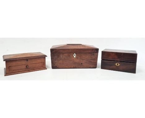 Mahogany rectangular medicine box, the lid enclosing leather compartment marked 'Edward Gould & Son Homeopathic Chemist, 30 M