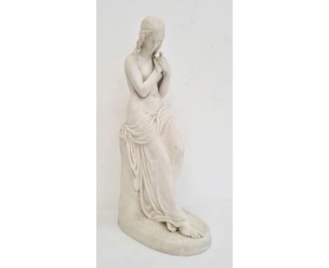 19th century Copeland parianware figure of 'Innocence' by J H Foley for the Art Union of London 1847, 43cm high Condition Rep