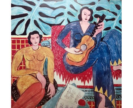 After Henri MatisseColour print"Les Musiciennes 1939", Black and white original photographic print, signed Colour photographM