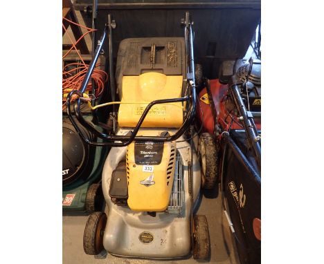 McCullough petrol rotary mower with Briggs and Stratton engine, titanium 46 RSD yellow 