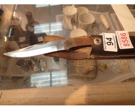 Vintage leather cased penknife