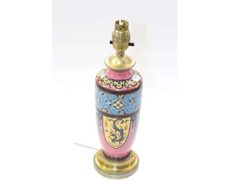 Cloisonne enamel lamp base