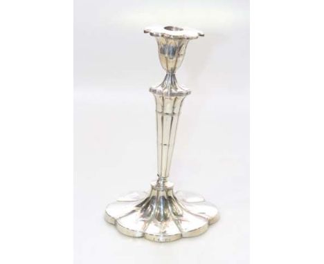 Sheffield silver candlestick (a/f)