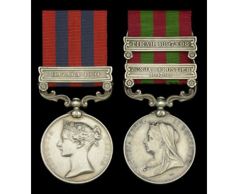 Pair: Colonel E. Balfe, Indian Staff Corps, Indian Army, late 27th and 49th Regiments of Foot, who was twice ‘Mentioned’ for 