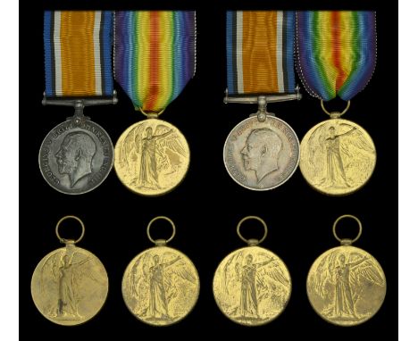 Pair: Private W. W. J. Ruffles, Suffolk Regiment British War and Victory Medals (52873 Pte. W. W. J. Ruffles. Suff. R.) mount