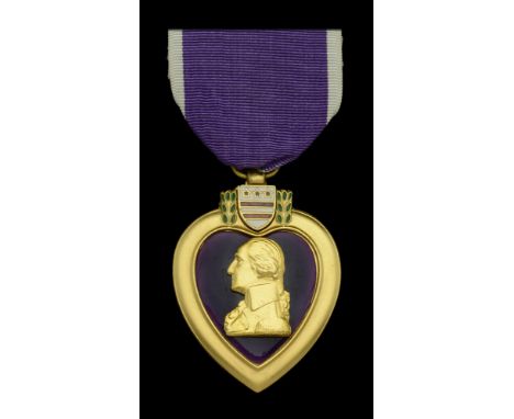 United States of America, Purple Heart (Mervin G. Bush, 8th Air Force WWII); together with an ‘Air Force’ ring, believed to b