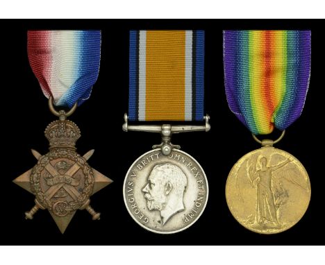 Three: Private A. Phillips, Army Service Corps  1914 Star (MI-08008 Pte. A. Phillips. A.S.C.); British War and Victory Medals