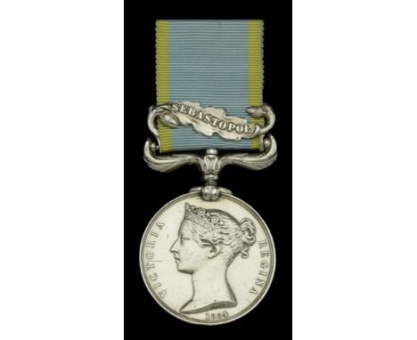 Crimea 1854-56, 1 clasp, Sebastopol (3904 Pte. I. Gleeson. 33rd. Foot.) Hunt & Roskell engraved naming, backstrap of clasp br