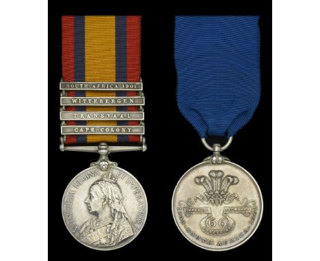 Pair: Private P. Carter, Imperial Yeomanry  Queen’s South Africa 1899-1902, 4 clasps, Cape Colony, Transvaal, Wittebergen, So