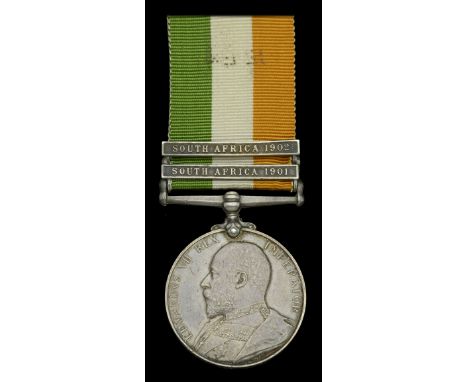 King’s South Africa 1901-02, 2 clasps, South Africa 1901, South Africa 1902 (89303 Cpl. Shg: Sth: G. H. Wade. R.H.A.) light c