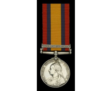 Queen’s South Africa 1899-1902, 1 clasp, Defence of Ladysmith (4515 Pte. D. Hyde. Glouc: Regt.) edge bruising, generally very