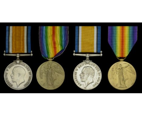 Pair: Warrant Officer Class II E. Newman, Army Cyclist Corps British War and Victory Medals (18917 W.O. Cl.2. E. Newman. A. C