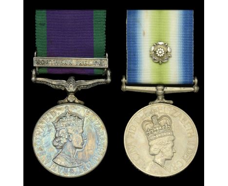 Pair: Warrant Officer 2nd Class N. P. Duckworth, Royal Corps of Transport, late Royal Army Service Corps  General Service 196