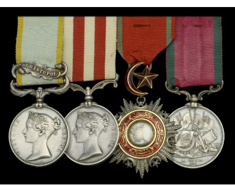 Four: Lieutenant-Colonel F. J. Soady, Royal Artillery   Crimea 1854-56, 1 clasp, Sebastopol (Capt. Fancis J. Soady, R.A.) con