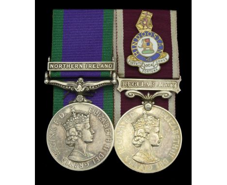 Pair: Staff Sergeant D. Dent, Duke of Wellington’s Regiment (West Riding)  General Service 1962-2007, 1 clasp, Northern Irela
