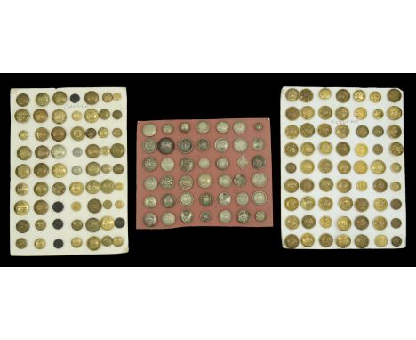 Military Buttons. A good selection, including Officers Victorian post-1881, East Surrey Regiment, East Lancashire Regiment, B