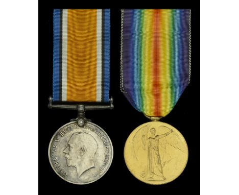 A 'Special Brigade' Great War Casualty pair awarded to Pioneer Chemist A. E. Simmonds, Royal Engineers, late Rifle Brigade an