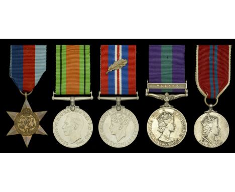 Five: Group Captain R. D. Pratt, Royal Air Force  1939-45 Star; Defence and War Medals 1939-45, with M.I.D. oak leaf; General