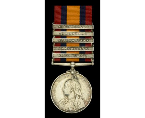 A rare ‘Casualty’ Queen’s South Africa Medal awarded to Private W. MacKay, 2nd Battalion, Seaforth Highlanders (Ross-shire Bu