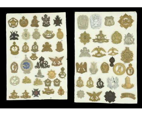 South African Military Badges. A good selection, including Natal Mounted Rifles, Railway and Harbour Brigade, Duke of Edinbur
