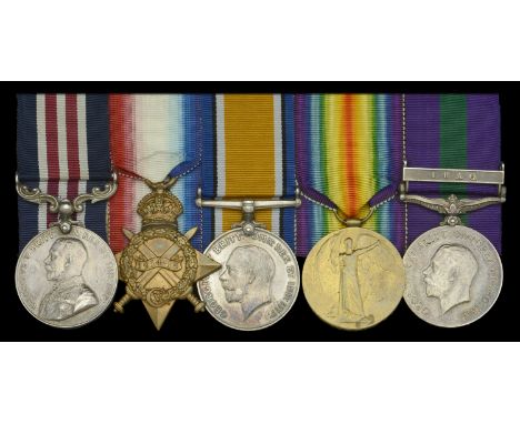 A rare Inter-War ‘Iraq campaign’ M.M. group of five awarded to Gunner William Watts, Royal Garrison Artillery, who served on 