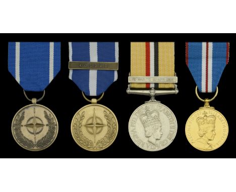 Four: Lance Corporal J. P. Taylor, East and West Riding Regiment   N.A.T.O. Medal 1994, for Former Yugoslavia, no clasp, unna