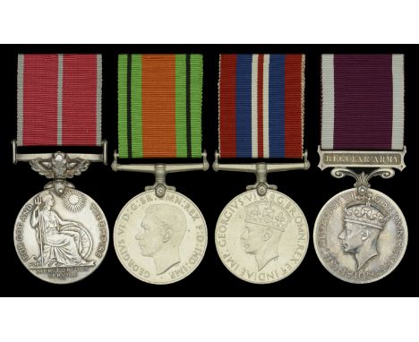 A fine Second War ‘Home Service’ B.E.M. group of four awarded to Sergeant R. J. Street, 424 Battery, 138 Heavy Anti-Aircraft 