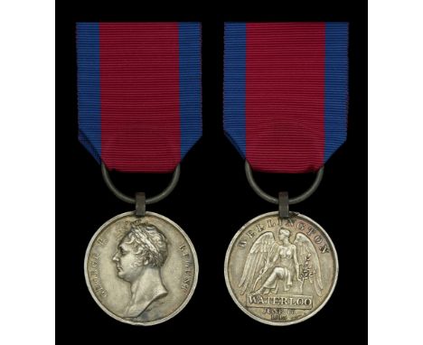 Waterloo 1815 (Corp. James Brown Royal Artillery Drivers.) fitted with replacement steel clip and ring suspension, edge bruis