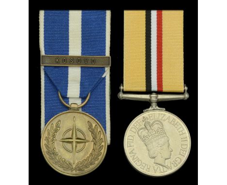 Pair: Lance-Corporal B. Westwood, Light Infantry  N.A.T.O. Medal 1994, 1 clasp, Kosovo; Iraq 2003-11, no clasp (25083812 LCpl