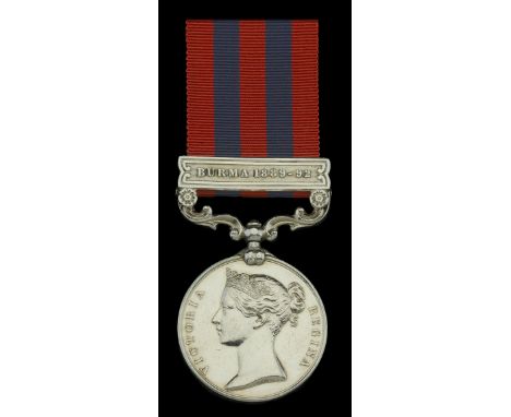 India General Service 1854-95, 1 clasp, Burma 1889-92 (2415 Pte. A. Edwards 1st. Bn. D.C.L. Infy.) contact marks and minor ed