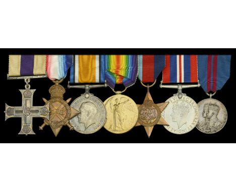 A Great War ‘trench raid’ M.C. group of seven awarded to Captain A. B. H. Roberts, Yorkshire Regiment  Military Cross, G.V.R.