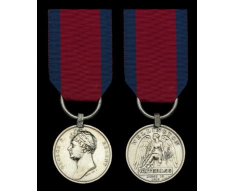 Waterloo 1815 (James Dawson, 2nd Batt. Grenad. Guards.) fitted with replacement steel clip and ring suspension, light edge br