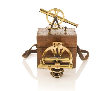 A GROUP OF 19TH-CENTURY SURVEYOR'S LEVELS, comprising a boxed miner's dial by Edward Wrench, London; a boxed sighting compass
