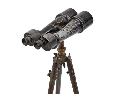 A PAIR OF 10 X 50 KAISERMARINE BRIDGE BINOCULARS BY ZEISS, 1916 REMOVED FROM S.M.S. BADEN, SCAPA FLOW, 1919, heavily construc