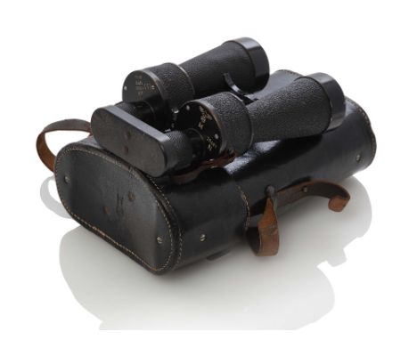A FINE PAIR OF 7 X 50 FIXED FOCUS KRIEGSMARINE U-BOAT OFFICER'S BINOCULARS BY ERNST LEITZ, WETZER, CIRCA 1940, stamped on the