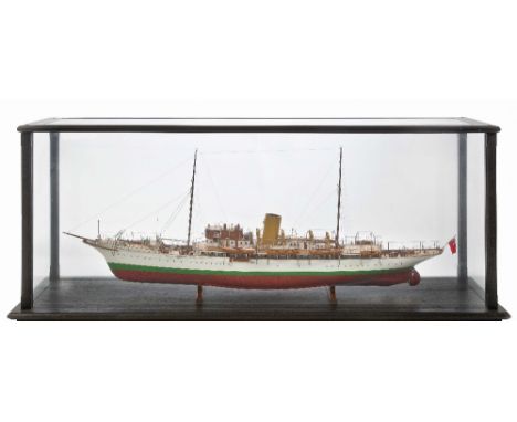 A FINELY DETAILED 1/8IN. TO 1FT SCALE MODEL OF THE STEAM YACHT NAHLIN, DESIGNED BY G.L WATSON AND BUILT BY JOHN BROWN [1930],