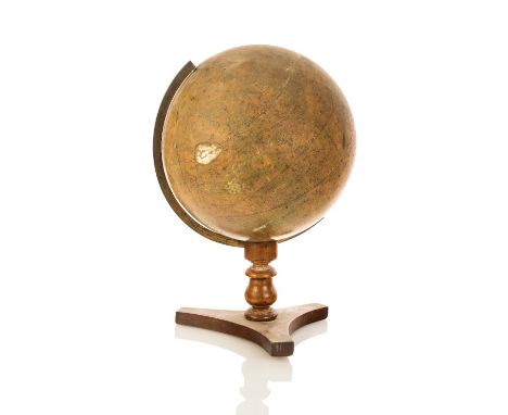 A 12IN. CELESTIAL GLOBE PUBLISHED BY G.F. CRUTCHLEY, LONDON CIRCA 1850, hand-painted gores signed as per title and inscribed 