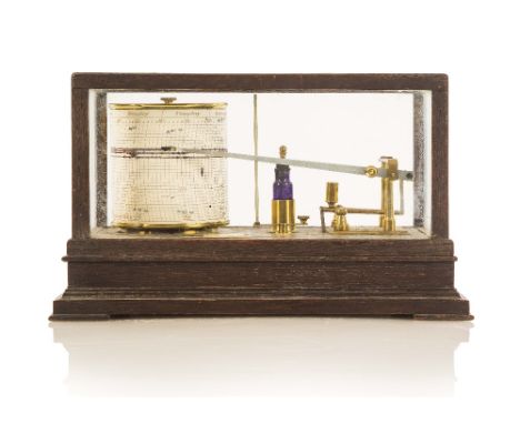 AN ANEROID BAROGRAPH BY SHORT & MASON LTD, LONDON, CIRCA 1910, signed on an ivorine plate as per title, lacquered brass fitti