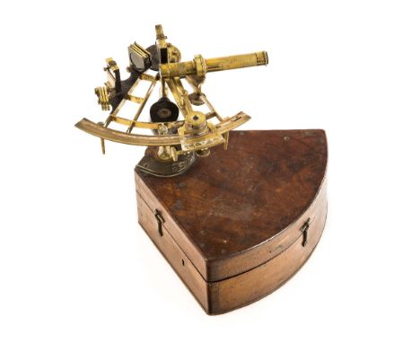 A 5IN. RADIUS VERNIER SEXTANT BY ELLIOTT BROS. LONDON, CIRCA 1850, the lacquered brass ladder frame signed on the arc as per 