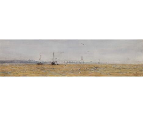 WILLIAM LIONEL WYLLIE (BRITISH, 1851-1931), Mucking light, Signed and inscribed 'Mucking Light, W.L. Wyllie' (lower right), W