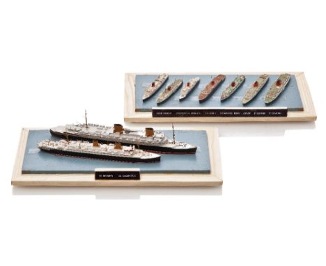 A QUANTITY OF WATERLINE MODELS BY BASSETT LOWKE, comprising 50ft:1in. scale vessels from mixed lines including Greenore, Waip