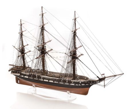 A REMARKABLY DETAILED 1IN:1FT SCALE MODEL OF THE 'BRISTOL' CLASS FRIGATE BRISTOL (1861) MODELLED BY COMMANDER A.H. OLIVER CIR