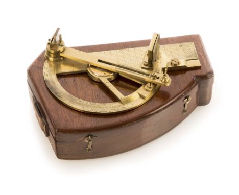 CAPTAIN DOUGLASS'S REFLECTING PROTRACTOR, BY WILLIAM CARY, LONDON, CIRCA 1825, constructed in lacquered brass, arc divided to