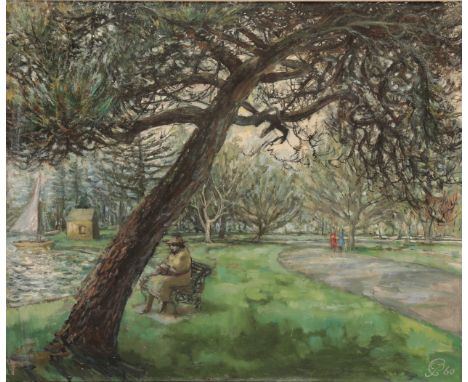 *PETER CUMMING (1916-1993) 'Poole Park' monogrammed and dated '60 lower right, oil on board, 62cm x 75cmProvenance: The Colle
