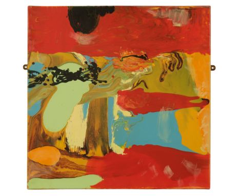 ENGLISH SCHOOL, 20TH CENTURY 'Roots' abstract composition, indistinctly signed and titled verso, oil on canvas, 61.5cm x 61.5
