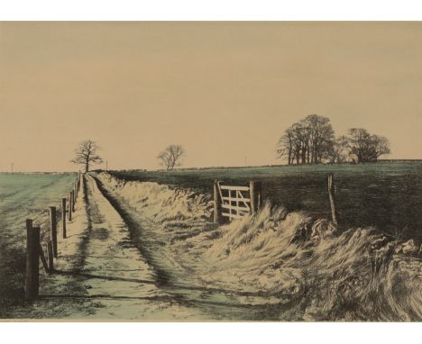 *GEORGE GUEST (B. 1939) 'White Gate' signed, titled and numbered 150/150 in pencil to the margin, lithograph, the image 32.5c
