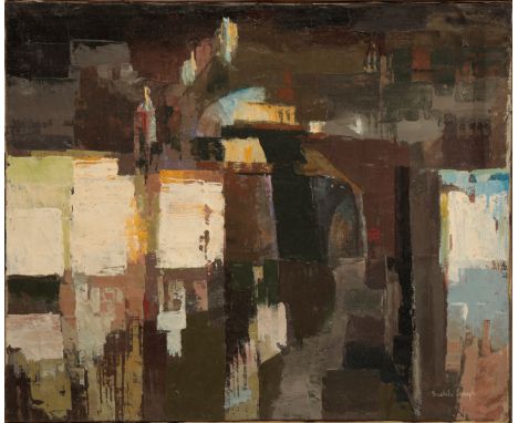 *SUSHILA SINGH (1904-1999) 'Night in Venice' signed lower right, oil on canvas, 51cm x 61cmProvenance: The Collection of Bour