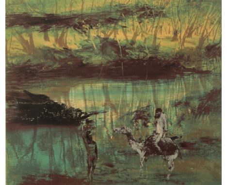 *SIDNEY NOLAN (1917-1992) 'Burke and Wills Expedition III' 1975, signed and numbered 5/60 in pencil to the margin, screenprin