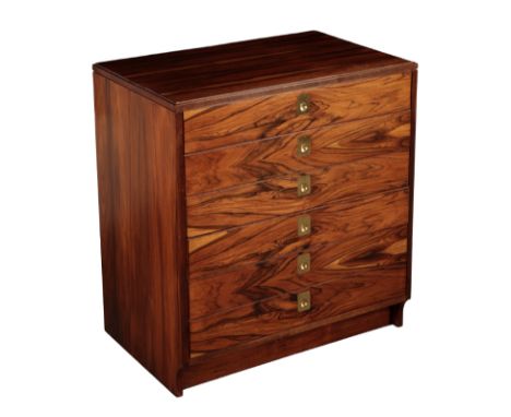 ARCHIE SHINE DESIGN FOR HEAL FURNITURE: A ROSEWOOD CHEST OF DRAWERS the rectangular top above six drawers each with flush fit